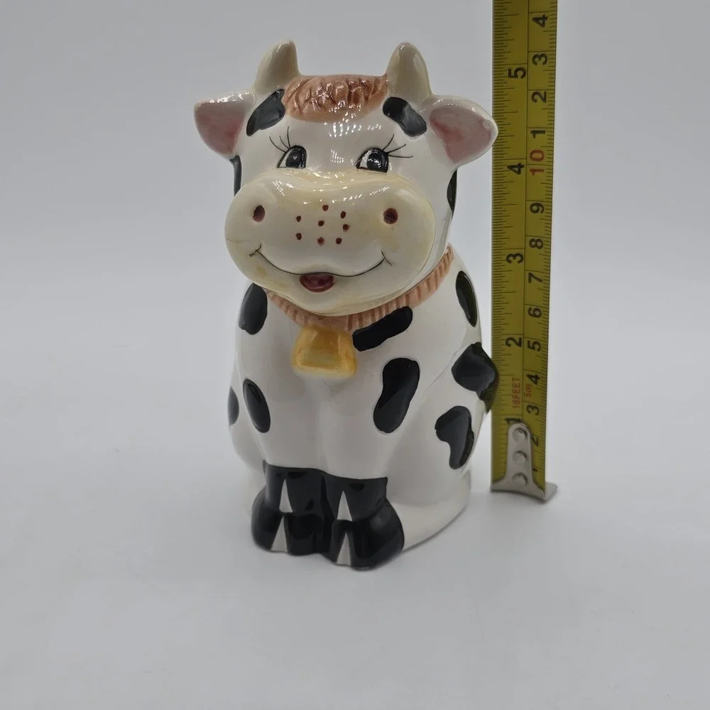 Vintage Ceramic Cow Sugar bowl By Houston Harvest Country Kitchen